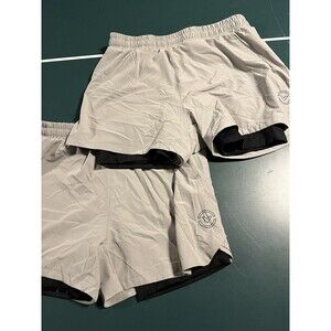 Virus Performance Workout Shorts Gray *2 PAIRS* LARGE Fitness Bodybuilding Gym